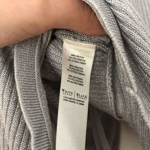 White House Black Market Sweaters - WHBM Silver Shiny Cardigan Sweater Sparkly White House Black Market Sweaters - WHBM Silver Shiny Cardigan Sweater Sparkly